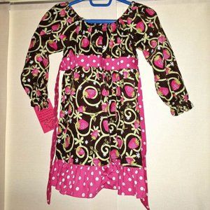 Beary Basics toddler girl dress Pink berries size 2T K-081
